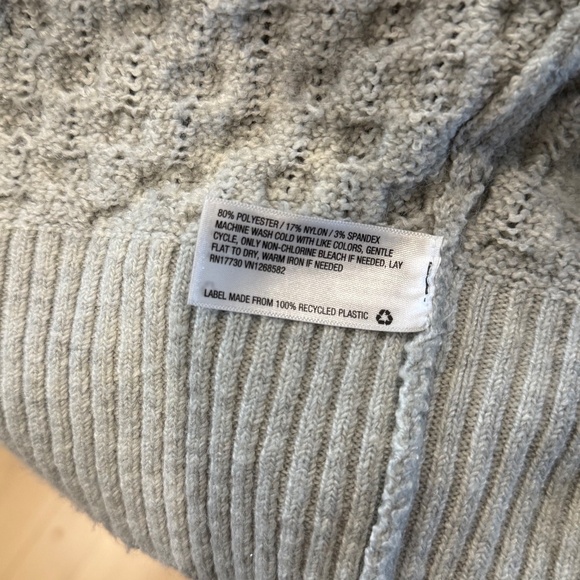 Fashionable Grey Open Cardigan Sweater - Picture 4 of 4